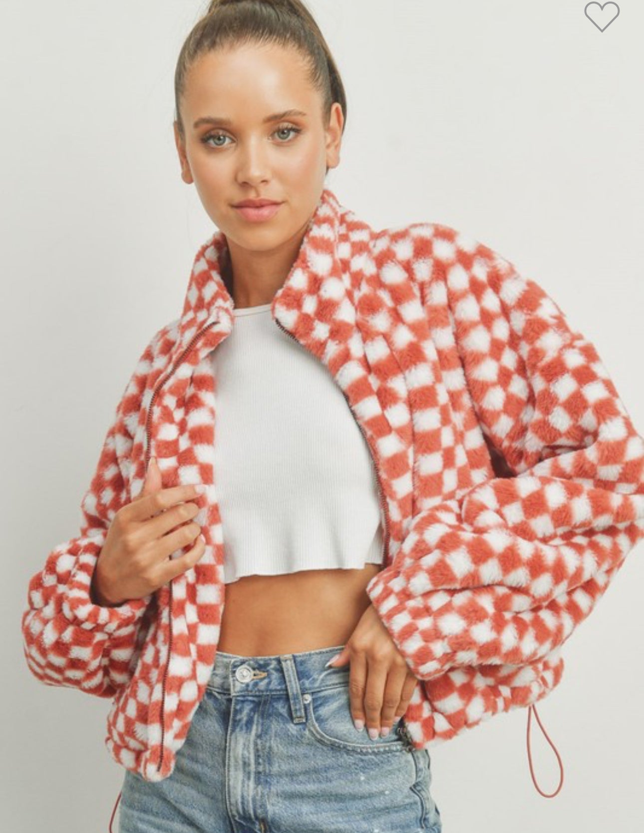 Checkered Teddy Jacket