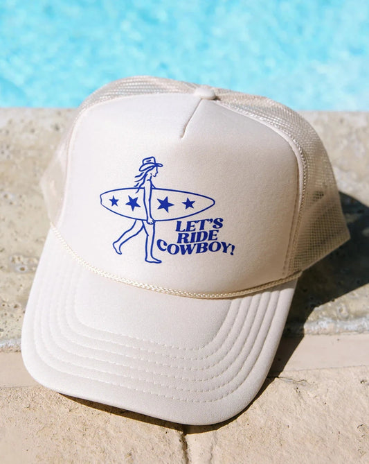 Let’s Ride Cowboy Trucker hat